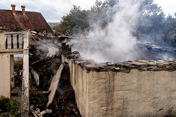 Professional Fire Damage Removal technician working in Fork, MD